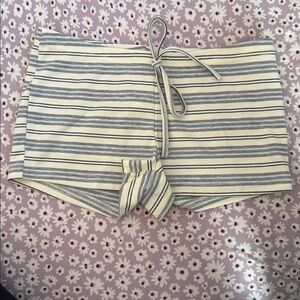 Striped Gray and White Shorts